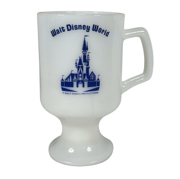 Walt Disney World Cinderellas Castle White Milk Glass Cappuccino Cup Unique Rare - Picture 8 of 8